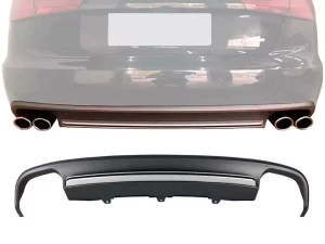 Дифузор заднього бампера Audi A6 C7 (11-14) - S6 стиль