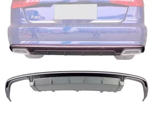 Дифузор заднього бампера Audi A6 C7 (14-18) рестайлінг - S6 стиль