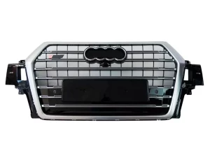 Решітка радіатора Audi Q7 II (4M; 16-20) - SQ7 стиль (срібна)