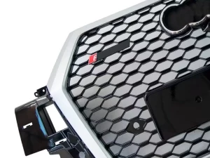 Решітка радіатора Audi Q7 II (4M; 16-20) - RSQ7 стиль (срібна) 3