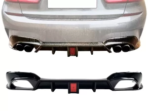 Диффузор задний BMW 3 G20 (18-22) - M-Competition со стоп-сигналом