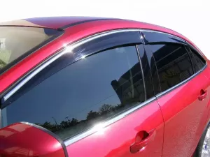 Дефлекторы окон Honda Civic X (16-21) Sedan - Niken (с хром молдингом) 4