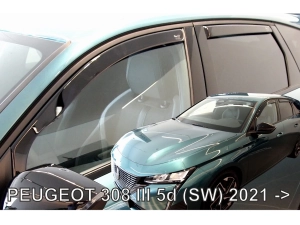 Дефлекторы окон Peugeot 308 III (P5; 21-) Универсал - Heko (вставные) 4