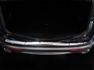 Накладка на бампер Alfa Romeo Stelvio (949; 17-) - Avisa (серебряная) 6