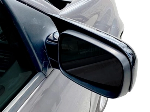 Накладки на дзеркала Renault Scenic II / Grand (03-09) - Bat стиль (чорні) 4