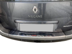 Накладка на бампер Renault Megane II (03-09) Универсал - Carmos (хром) 4