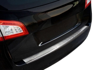 Накладка на бампер Peugeot 508 I (W23; 10-18) Универсал - Avisa (серебряная) 3