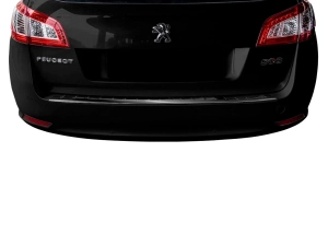 Накладка на бампер Peugeot 508 I (W23; 10-18) Універсал - Avisa (чёрный графит) 4