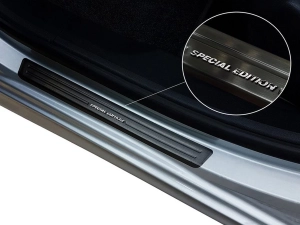 Накладки на пороги Peugeot 508 I (W23; 10-18) - Avisa (чёрные) 3