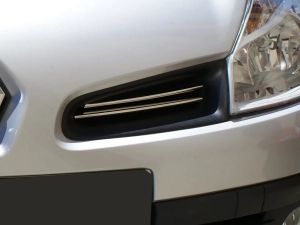 Хром накладки на решётку Renault Clio III (05-10) 3