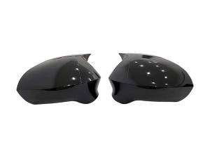Накладки на зеркала Seat Ibiza IV (6J; 08-17) - Bat стиль (чёрные) 2