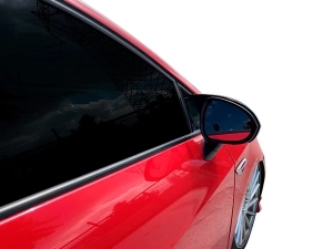 Накладки на зеркала Seat Ibiza IV (6J; 08-17) - Bat стиль (чёрные) 3
