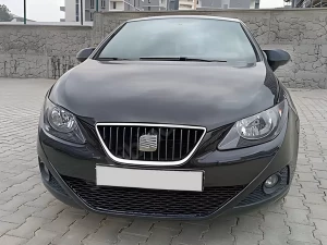 Накладки на зеркала Seat Ibiza IV (6J; 08-17) / Leon II (1P; 09-12) - Bat стиль (чёрные) 8