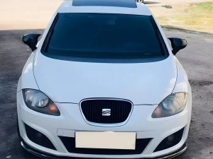 Накладки на зеркала Seat Leon II (1P; 05-09) - Bat стиль (чёрные) 8