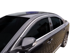 Дефлектори вікон Volvo S80 (06-16) - Hic (з хром молдингом) 2