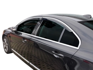 Дефлектори вікон Volvo S80 (06-16) - Hic (з хром молдингом) 3