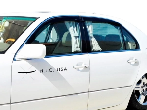 Дефлекторы окон Lexus LS 430 (00-06) - Hic (с хром молдингом) 2