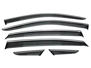 6 шт. Дефлекторы окон Toyota Venza II (XU80; 21-24) - Niken (с хром молдингом)