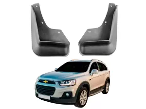 Брызговики Chevrolet Captiva I (06-18) с порогами - Premium (передние)