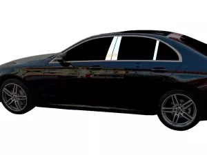 Хром молдинги дверных стоек Mercedes E W213 (20-23) Sedan