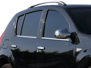 Хром нижние молдинги окон Dacia Sandero I (B90; 08-12) - Omsa Line 4