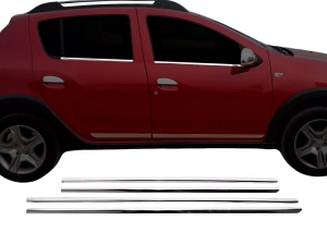 Хром нижние молдинги окон Dacia Sandero II (B52; 13-20) - Omsa Line
