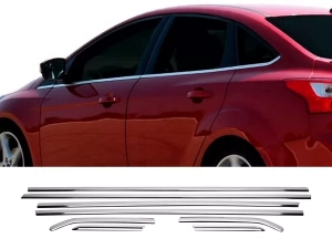 Хром нижні молдинги вікон Ford Focus III (C346; 11-18) Седан - Omsa Line