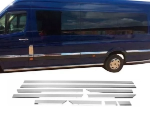 Хром молдинги дверні Mercedes Sprinter W906 (06-18) ExtraLong - Carmos