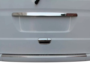 Хром накладка над номером Mercedes Vito W639 (03-14) 1-двері - Omsa 4