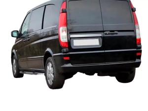 Хром накладка над номером Mercedes Vito W639 (03-14) 2-двері - Omsa (без напису) 4
