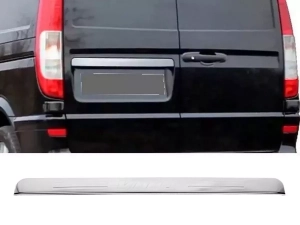 Хром накладка над номером Mercedes Vito W639 (03-14) 2-двері - Omsa (з написом)