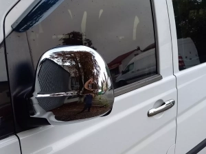 Хром накладки на дзеркала Mercedes Vito W639 (03-10) - Carmos (нержавійка) 4