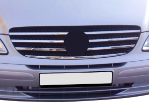 Хром накладки на решітку Mercedes Vito W639 (03-10) - Omsa 8
