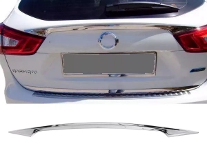 Хром накладка над номером Nissan Qashqai II (J11; 14-21) - Omsa