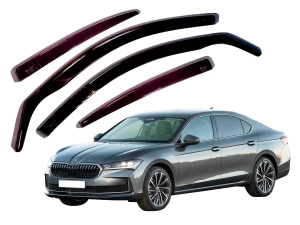 Дефлектори вікон Skoda Superb IV (3Y; 24-) Ліфтбек - Heko (вставні)