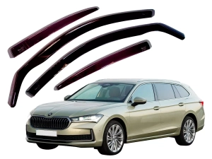 Дефлектори вікон Skoda Superb IV (3Y; 24-) Універсал - Heko (вставні)