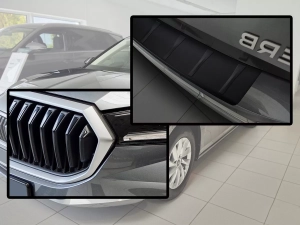 Накладка на задній бампер Skoda Superb IV (3Y; 24-) Liftback - Avisa (чорна) 7