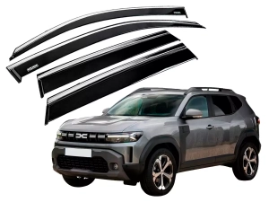 Дефлекторы окон Dacia Duster III (24-) - Niken (с хром молдингом)
