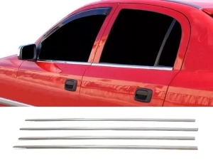 Хром нижні молдинги вікон Opel Astra G (98-09) Sedan - Omsa