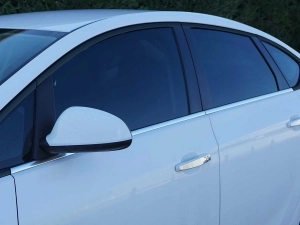 Хром нижні молдинги вікон Opel Astra H (04-14) Sedan - Omsa 8