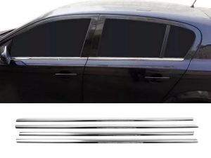 Хром нижні молдинги вікон Opel Astra H (04-14) Hatchback - Carmos