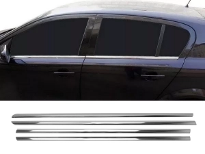 Хром нижні молдинги вікон Opel Astra H (04-14) Hatchback - Omsa