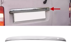 Хром накладка над номером VW Caddy III (2K; 04-20) 2 двері – Carmos (без напису)