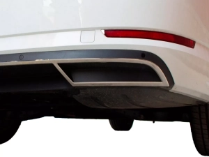 Хром накладки на задній дифузор Skoda Superb III (3V; 15-24) - Omsa 4