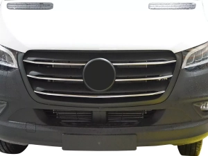 Хром накладки на решітку Mercedes Sprinter W907 (19-) - Omsa (вузькі) 7