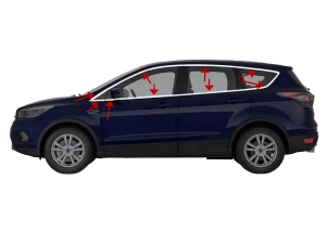 Хром повні молдинги вікон Ford Kuga II (13-19)