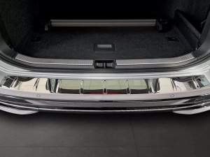 Накладка на задній бампер VW Passat B9 (3J; 23-) Універсал - Avisa (хром) 4
