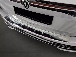 Накладка на задній бампер VW Passat B9 (3J; 23-) Універсал - Avisa (хром) 6