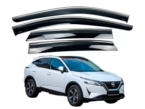 Вітровики Nissan Qashqai III (J12; 21-) - Hawk (з хром молдингом) 4 шт