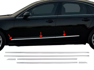 Хром молдинги дверні Audi A6 C7 (11-18) - Omsa